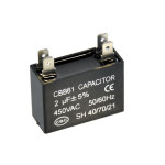 Конденсатор CBB61 2 мкФ 450 V прямокутний, Jyul