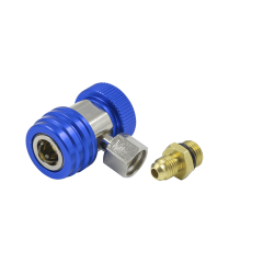 Муфта быстросъемная QC-ML для заправки автокондиционеров (R-134a, 1/4", синяя)