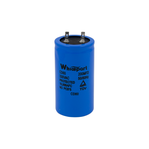 Конденсатор CD60 200 мкФ, 330 В, Whicepart (пусковий, клеми) Конденсатор CD60 200 мкФ, 330 В, Whicepart (пусковий, клеми)