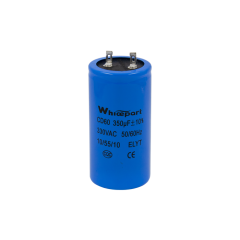 Конденсатор CD60 350 мкФ, 330 В, Whicepart (пусковий, клеми)