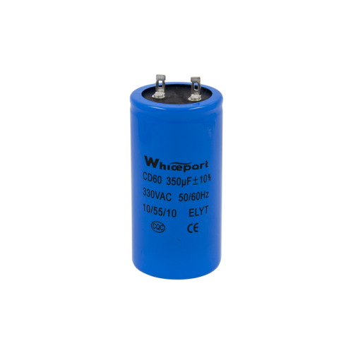 Конденсатор CD60  350 мкФ, 330 В, Whicepart (пусковой, клеммы) Конденсатор CD60  350 мкФ, 330 В, Whicepart (пусковой, клеммы)