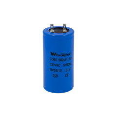 Конденсатор CD60 500 мкФ, 330 В, Whicepart (пусковий, клеми)