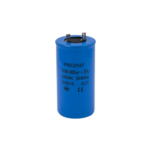 Конденсатор CD60  800 мкФ, 330 В, Whicepart (пусковой, клеммы) Конденсатор CD60  800 мкФ, 330 В, Whicepart (пусковой, клеммы)