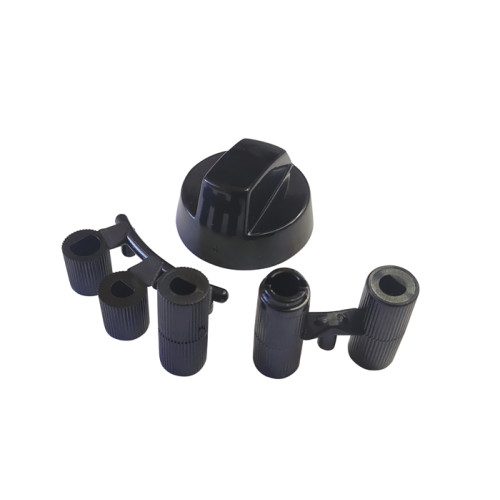 Ручка для духовки и плиты универсальная, d=42 мм (5 валов, черная)