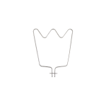 Тен для духовки, 350*390 мм, 1150 Вт, Whirlpool 481225998421, Ariston, Indesit C00316553, Tormec