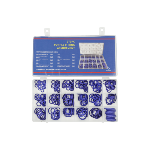Набор резиновых уплотнительных колец для кондиционера Whicepart W-8085, 270 шт (фиолетовые)