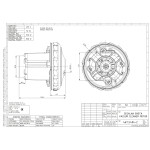 Двигатель Domel 467.3.404-2 для пылесоса Zelmer, Bosch, 1450 Вт, D131 мм, H128 мм