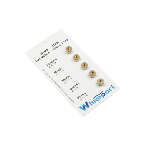 Комплект жиклерів (форсунок) для газової плити під природний газ 6MB GPL Cod. CG 149 (M6x0.75)