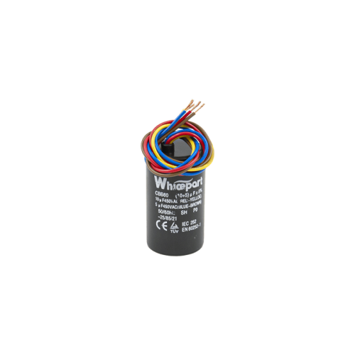 Конденсатор CBB60-K  10+5 мкФ, 450 В, Whicepart (провод) Конденсатор CBB60-K  10+5 мкФ, 450 В, Whicepart (провод)