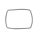 Уплотнитель двери для духовки Gefest GF-048, 602.08.0.000, Electrolux 3873369007, 315*400 мм