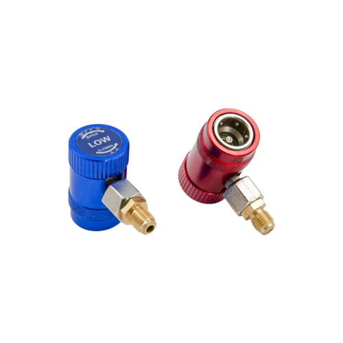 Комплект быстросъемных муфт YF1234H-L для заправки автокондиционеров (с R-1234yf на R-134a, 1/4") Комплект быстросъемных муфт YF1234H-L для заправки автокондиционеров (с R-1234yf на R-134a, 1/4")