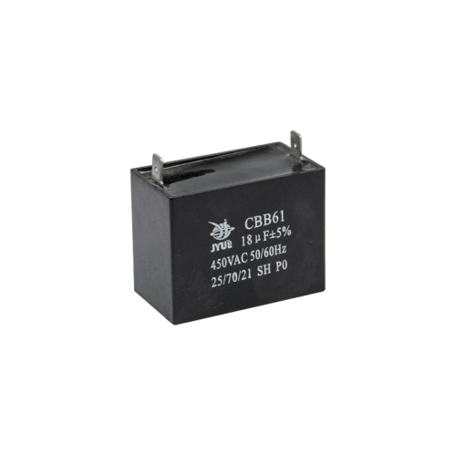 Конденсатор CBB61 18 мкФ, 450 В, Jyul (прямоугольный, клеммы) Конденсатор CBB61 18 мкФ, 450 В, Jyul (прямоугольный, клеммы)