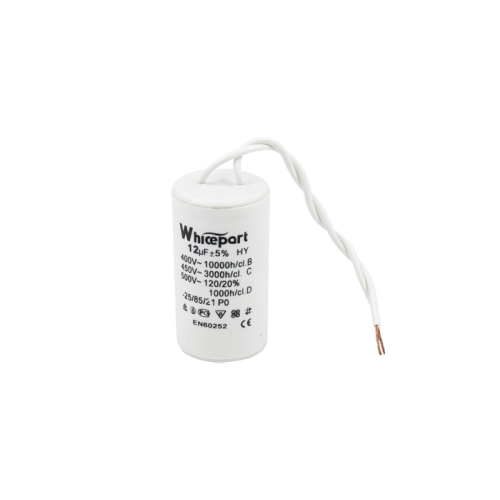 Конденсатор CBB60-K  12 мкФ, 450 В, Whicepart (провод) Конденсатор CBB60-K  12 мкФ, 450 В, Whicepart (провод)