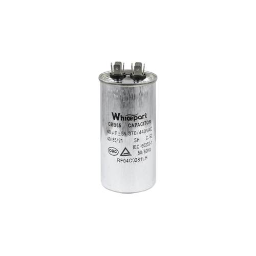 Конденсатор CBB65 40 мкФ, 440 В, Whicepart (металевий корпус, клеми)