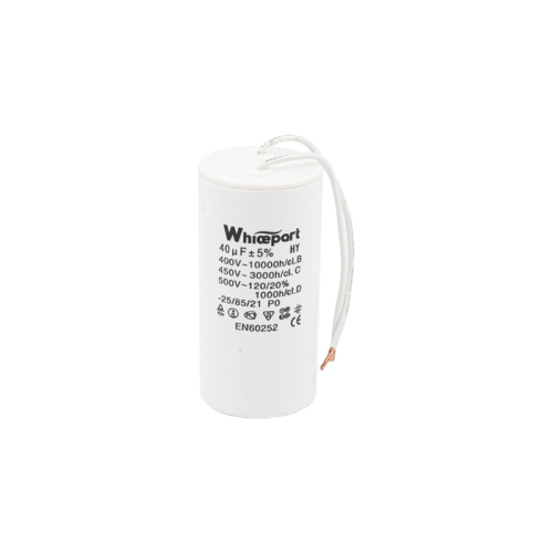 Конденсатор CBB60-K  40 мкФ, 450 В, Whicepart (провод) Конденсатор CBB60-K  40 мкФ, 450 В, Whicepart (провод)
