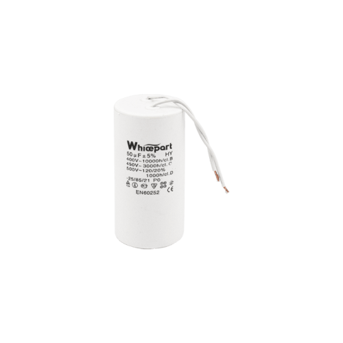 Конденсатор CBB60-K 50 мкФ, 450 В, Whicepart (провід) Конденсатор CBB60-K 50 мкФ, 450 В, Whicepart (провід)