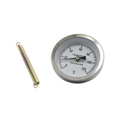 Термометр для котла SD Plus Thermo Alliance SD175, D=63 мм, 0-120°C (накладний з пружиною)