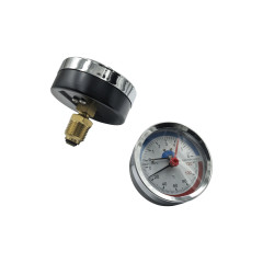 Термоманометр для котла осевой SD Plus SD1736B, 0-6 бар, 0-120°C, 1/2", Ø80 мм