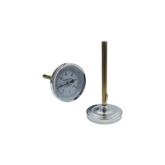 Термометр для котла SD Plus SD174100MMK, D=63 мм, 0-120°C, со штоком L=100 мм (с клипсой)