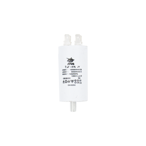 Конденсатор CBB60-E   7 мкФ, 450 В, Jyul (клеммы + болт) Конденсатор CBB60-E   7 мкФ, 450 В, Jyul (клеммы + болт)