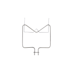 Тэн для духовки, 350*350 мм, 1150 Вт, Whirlpool 481010375734, Tormec