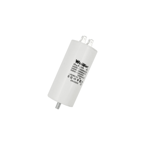 Конденсатор CBB60-E 45 мкФ, 450 В, Whicepart (клеми + болт)
