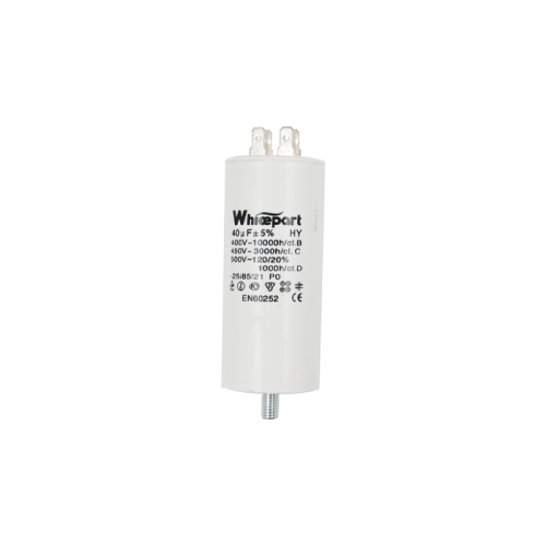 Конденсатор CBB60-E  40 мкФ, 450 В, Whicepart (клеммы + болт) Конденсатор CBB60-E  40 мкФ, 450 В, Whicepart (клеммы + болт)