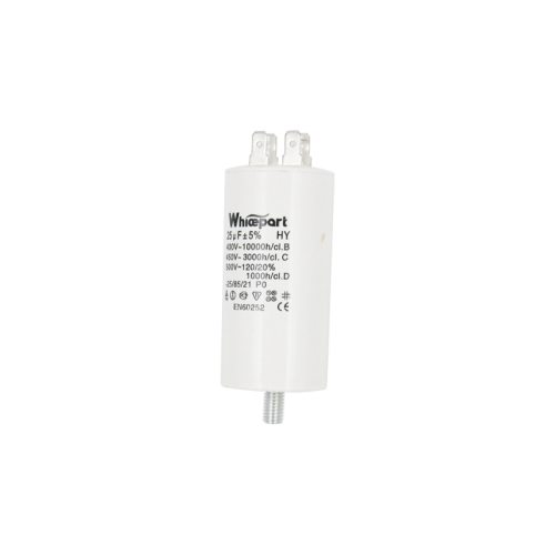 Конденсатор CBB60-E  25 мкФ, 450 В, Whicepart (клеммы + болт)