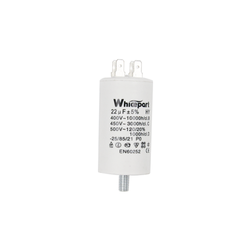 Конденсатор CBB60-E 22 мкФ, 450 В, Whicepart (клеми + болт) Конденсатор CBB60-E 22 мкФ, 450 В, Whicepart (клеми + болт)