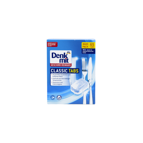 Таблетки для миття посуду в посудомийній машині, DenkMit Classic Tabs Maxi (65 штук)