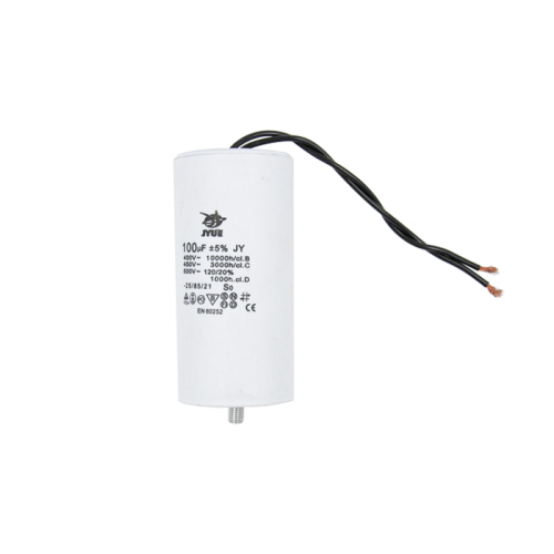 Конденсатор CBB60-G 100 мкФ, 450 В, Jyul (провод + болт) Конденсатор CBB60-G 100 мкФ, 450 В, Jyul (провод + болт)