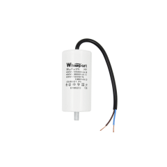 Конденсатор CBB60-G 30 мкФ, 450 В, Whicepart (провід + болт)