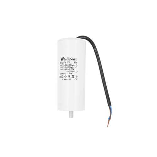 Конденсатор CBB60-G 60 мкФ, 450 В, Whicepart (провід + болт) Конденсатор CBB60-G 60 мкФ, 450 В, Whicepart (провід + болт)