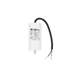 Конденсатор CBB60-G 25 мкФ, 450 В, Whicepart (провід + болт)