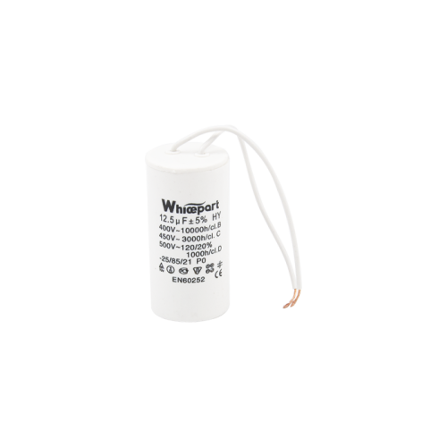Конденсатор CBB60-K  12.5 мкФ, 450 В, Whicepart (провод) Конденсатор CBB60-K  12.5 мкФ, 450 В, Whicepart (провод)