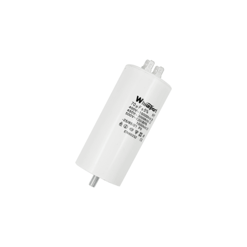 Конденсатор CBB60-E  70 мкФ, 450 В, Whicepart (клеммы + болт) Конденсатор CBB60-E  70 мкФ, 450 В, Whicepart (клеммы + болт)