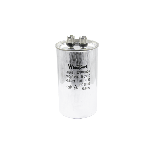 Конденсатор CBB65 100 мкФ, 450 В, Whicepart (металевий корпус, клеми)