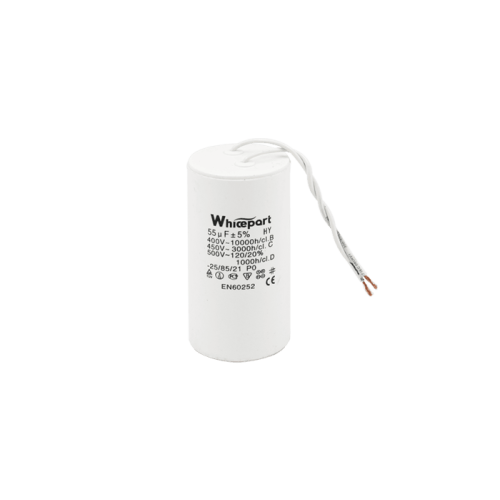Конденсатор CBB60-K 55 мкФ, 450 В, Whicepart (провід) Конденсатор CBB60-K 55 мкФ, 450 В, Whicepart (провід)