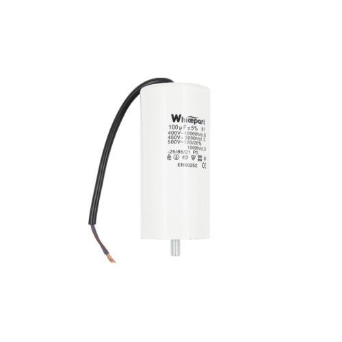 Конденсатор CBB60-G 100 мкФ, 450 В, Whicepart (провод + болт)
