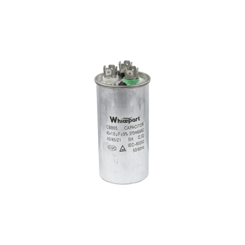 Конденсатор CBB65  40+1.5 мкФ, 440 В, Whicepart (металлический корпус, клеммы) Конденсатор CBB65  40+1.5 мкФ, 440 В, Whicepart (металлический корпус, клеммы)