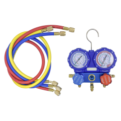 Манометрический коллектор 2-вентильный Whicepart DSZH WK-C3601S (R-22, R-134a, R-404a, R-410a)
