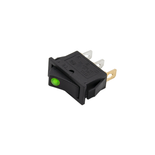 Кнопка сетевая одинарная 40353G 10х28 мм 3 контакта 16А (2-позиционная)