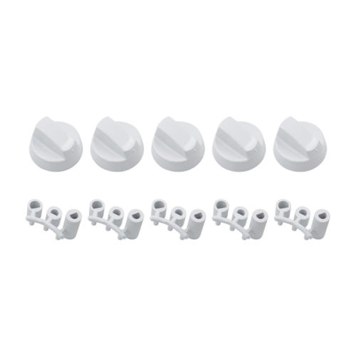 Комплект ручок для духовки та плити універсальні, d=42 мм (3 вали, біла, 5 шт.) Комплект ручок для духовки та плити універсальні, d=42 мм (3 вали, біла, 5 шт.)