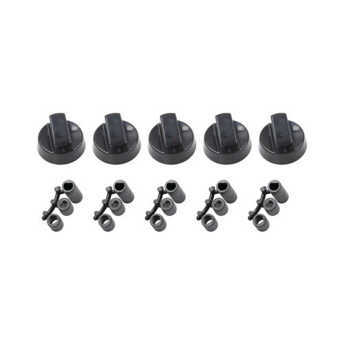 Комплект ручек для духовки и плиты универсальные, d=42 мм (3 вала, черная, 5 шт.) Комплект ручек для духовки и плиты универсальные, d=42 мм (3 вала, черная, 5 шт.)