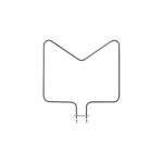 Тен для духовки, 345*350 мм, 1150 Вт, Whirlpool 480121100591, SKL COK110WH