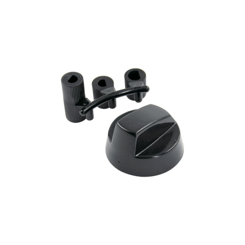 Ручка для духовки и плиты универсальная, d=42 мм (3 вала, черная) Ручка для духовки и плиты универсальная, d=42 мм (3 вала, черная)