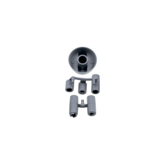 Комплект ручек для духовки и плиты универсальные, d=42 мм (5 валов, серебро, 4 шт.) 2