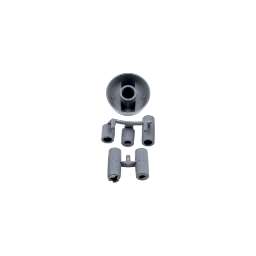 Комплект ручек для духовки и плиты универсальные, d=42 мм (5 валов, серебро, 4 шт.)