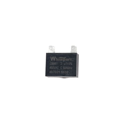 Конденсатор CBB61 3 мкФ, 450 В, Whicepart (прямокутний, клеми) Конденсатор CBB61 3 мкФ, 450 В, Whicepart (прямокутний, клеми)