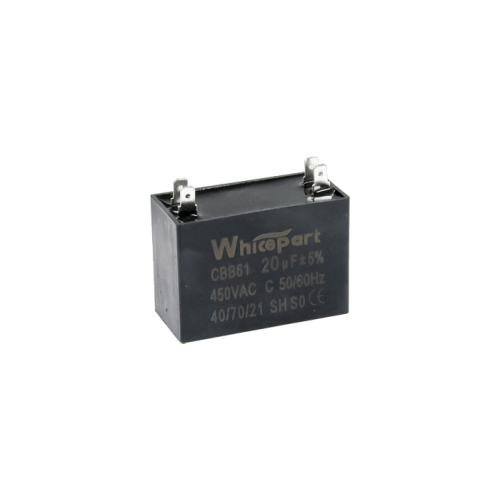 Конденсатор CBB61 20 мкФ, 450 В, Whicepart (прямокутний, клеми) Конденсатор CBB61 20 мкФ, 450 В, Whicepart (прямокутний, клеми)